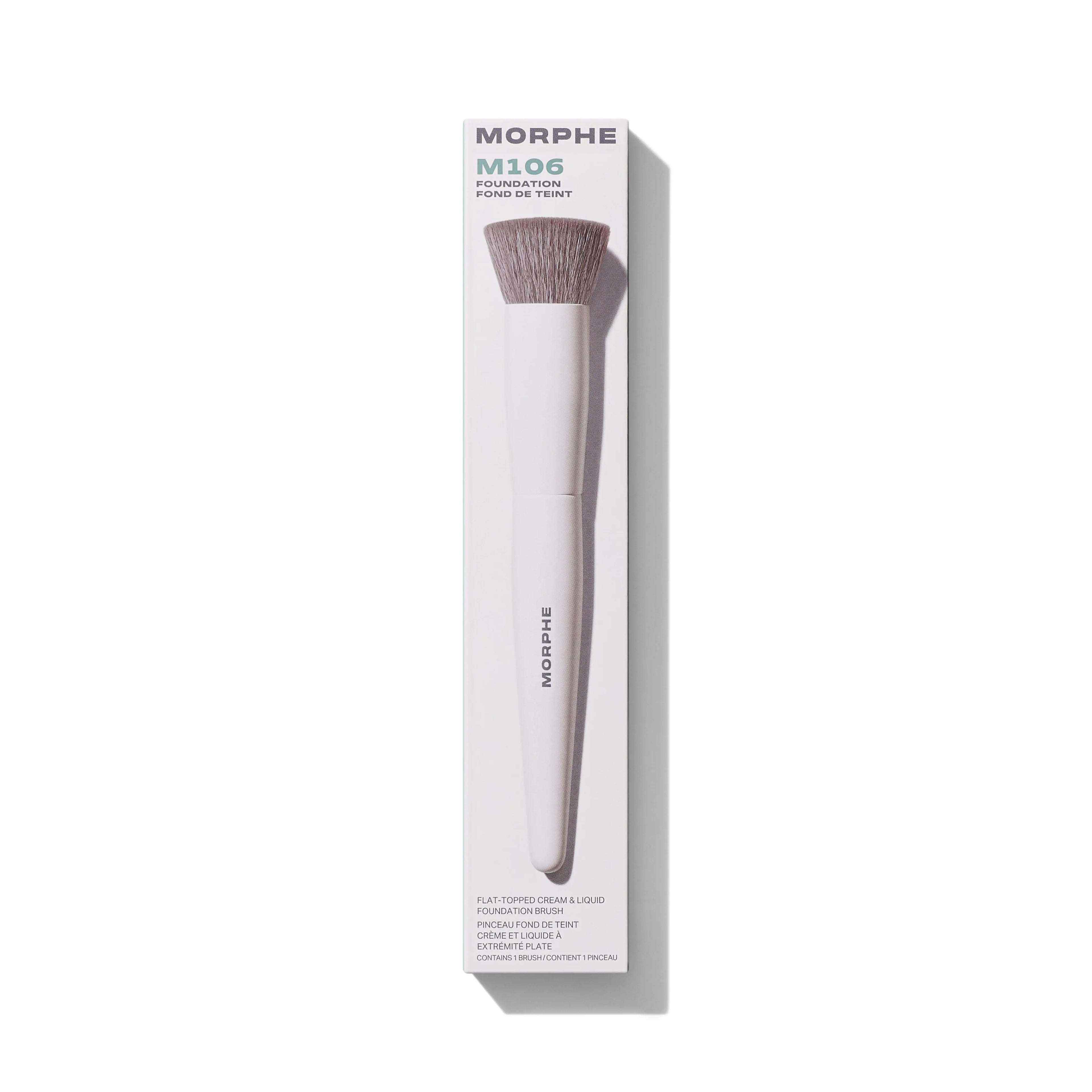 Morphe M106 Flat-Topped Foundation Brush — Ultra-Dense, Even-Blend Bristles for Pressing and Buffing Cream and Liquid Formulas