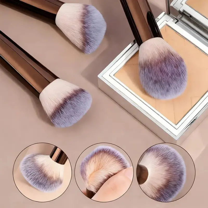 6-Piece Dual-Ended Makeup Brush Set, Cosmetic Brush Set, Two-In-One Multifunctional Foundation Contour Eyeshadow Blush Brushes, Blending Brush, Premium Synthetic Hair Beauty Tools